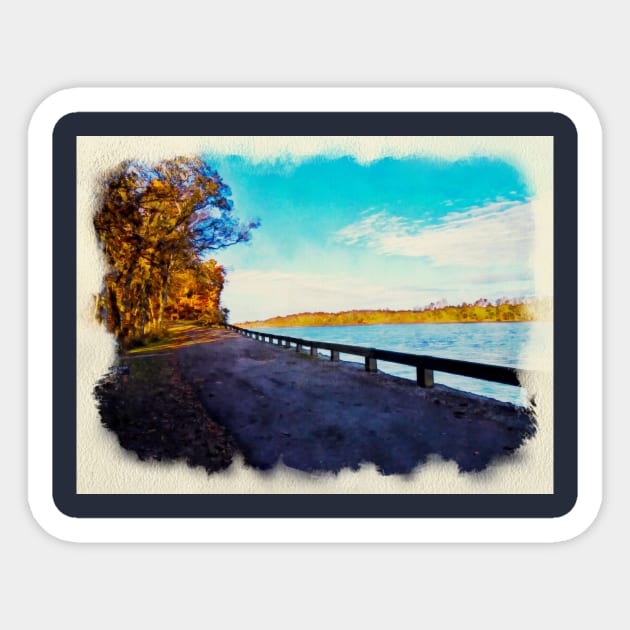 Beautiful Autumn Scene Sticker by PandLCreations